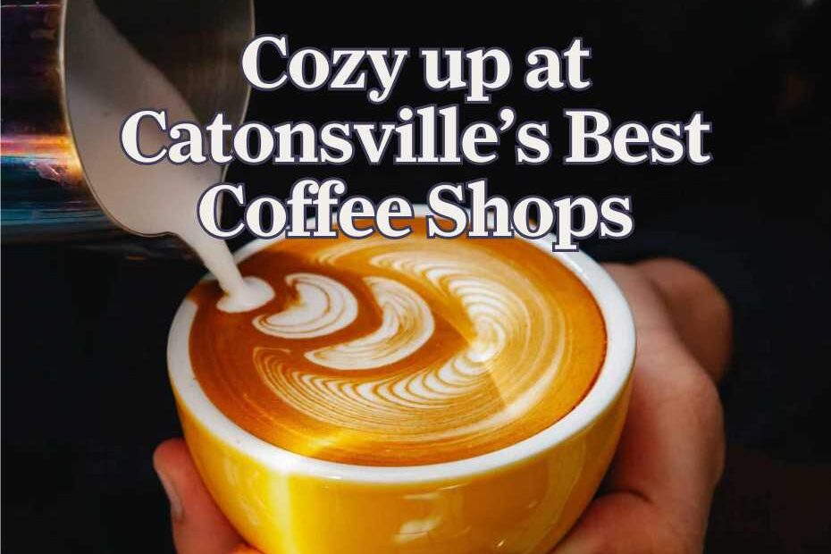 image of a latte at a Catonsville coffee shop