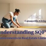 image of someone measuring a floor in a Catonsville house