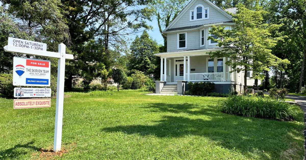 image of a catonsville house with sold sign