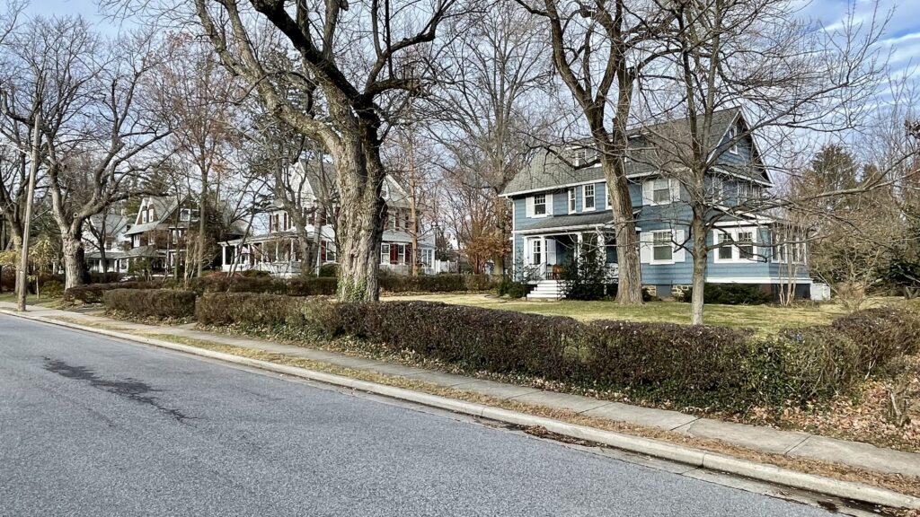houses on Osborne Ave in the Old Catonsville neighborhood of Catonsville, MD